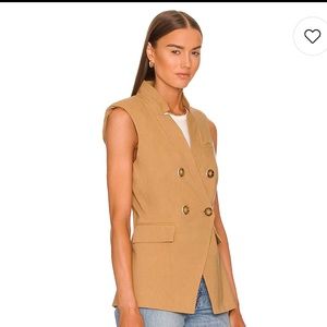 Veronica Beard Amika linen blend vest